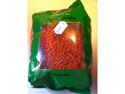Røde linser  - 900 gr.