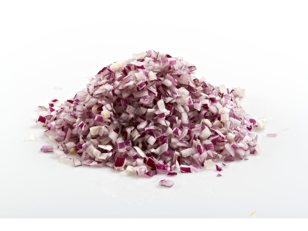 Rødløg i tern 1 kg. 5*5*5