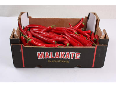 Chili rød kasse 3 kg.