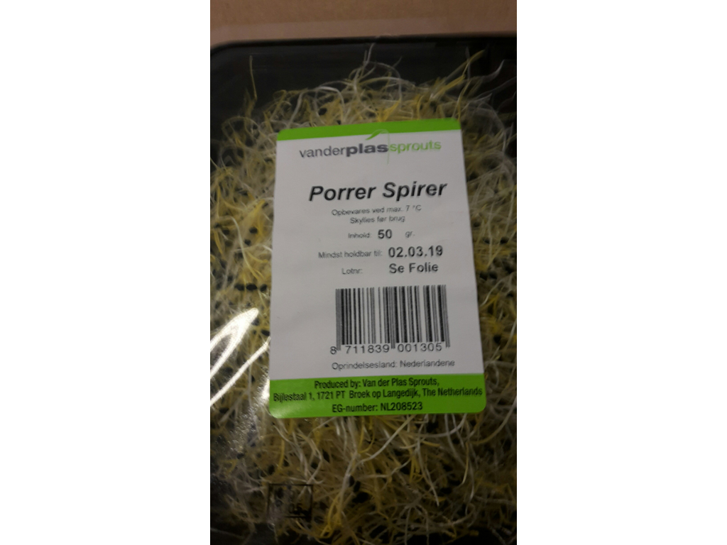 Spirer porrer 50g.