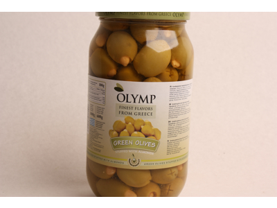 Oliven Grønne med mandler 1 kg