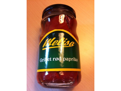 Paprika Rød  - Grillet Rød Paprika 340 gr