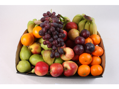 Frugt kasse nr. 11 (60 stk. frugt og 1 kg. druer)